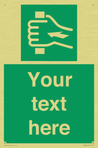 Custom Push Bar Sign